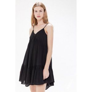 NWT Urban Outfitters Agatha Ruffled Babydoll Dress Black XS